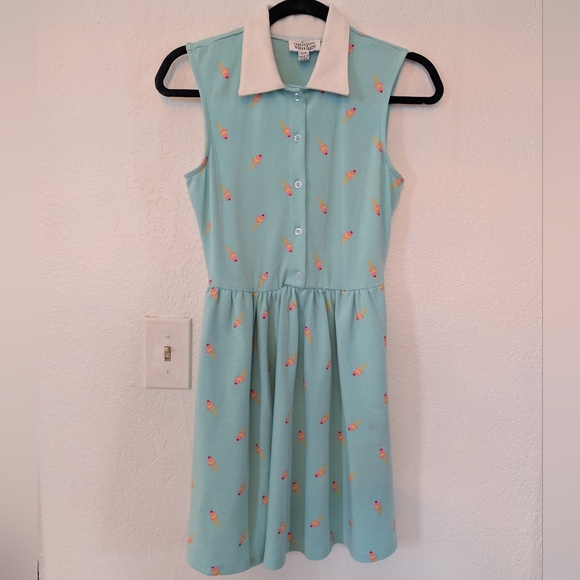 Unique Vintage Dresses & Skirts - Unique Vintage Mint Green Ice Cream Print Josie Fit & Flare Dress Novelty Summer